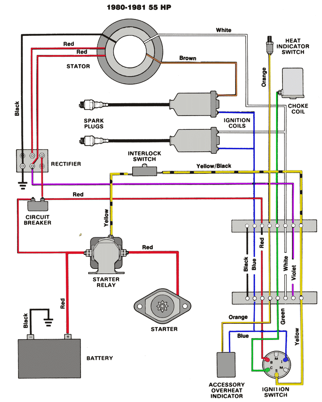 Mastertech Marine -- Chrysler & Force Outboard Wiring Diagrams chrysler 55 hp outboard motor wiring diagrams 