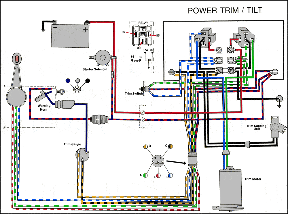 Common Outboard Motor Trim And Tilt System Wiring Diagrams Mastertech Marine