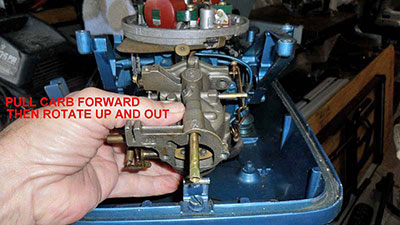 Evinrude 10 HP 1960 remove carb